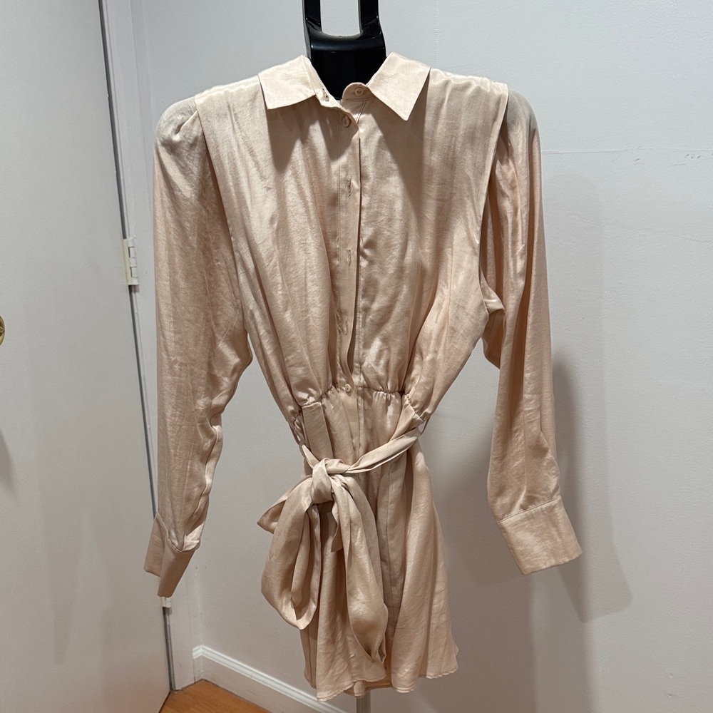 Zara light pink Long Sleeve Dress